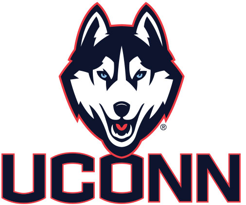 UConn Huskies official athletic logo with fierce husky mascot