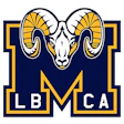 LBMCA ram mascot logo with navy blue, yellow, and white colors