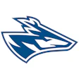 UNO Mavericks blue stylized horse head logo