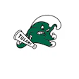 Tulane University green wave mascot logo with fierce expression