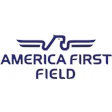 America First Field logo featuring a stylized navy blue eagle with wings