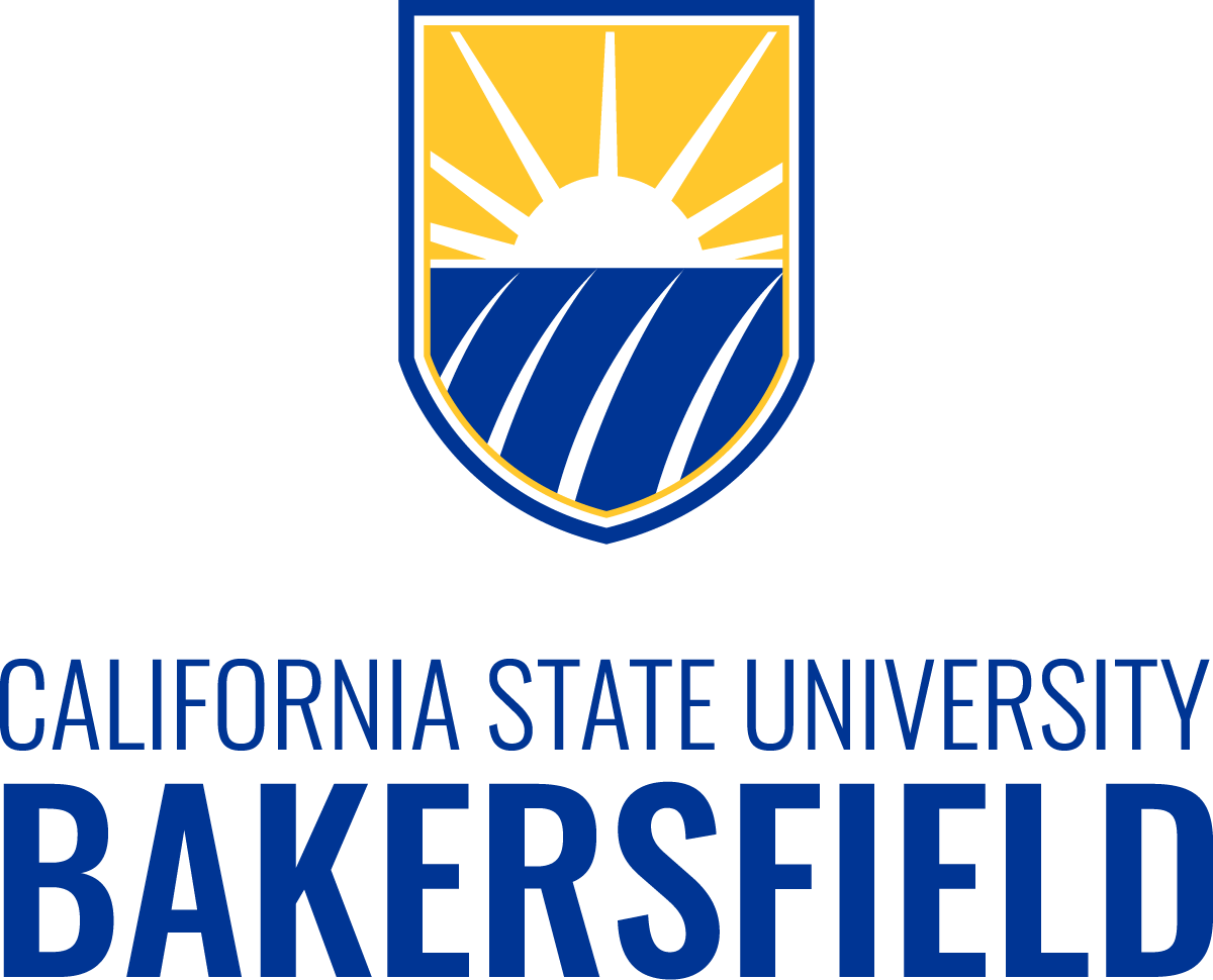 CSU Bakersfield official shield logo with blue and yellow color scheme