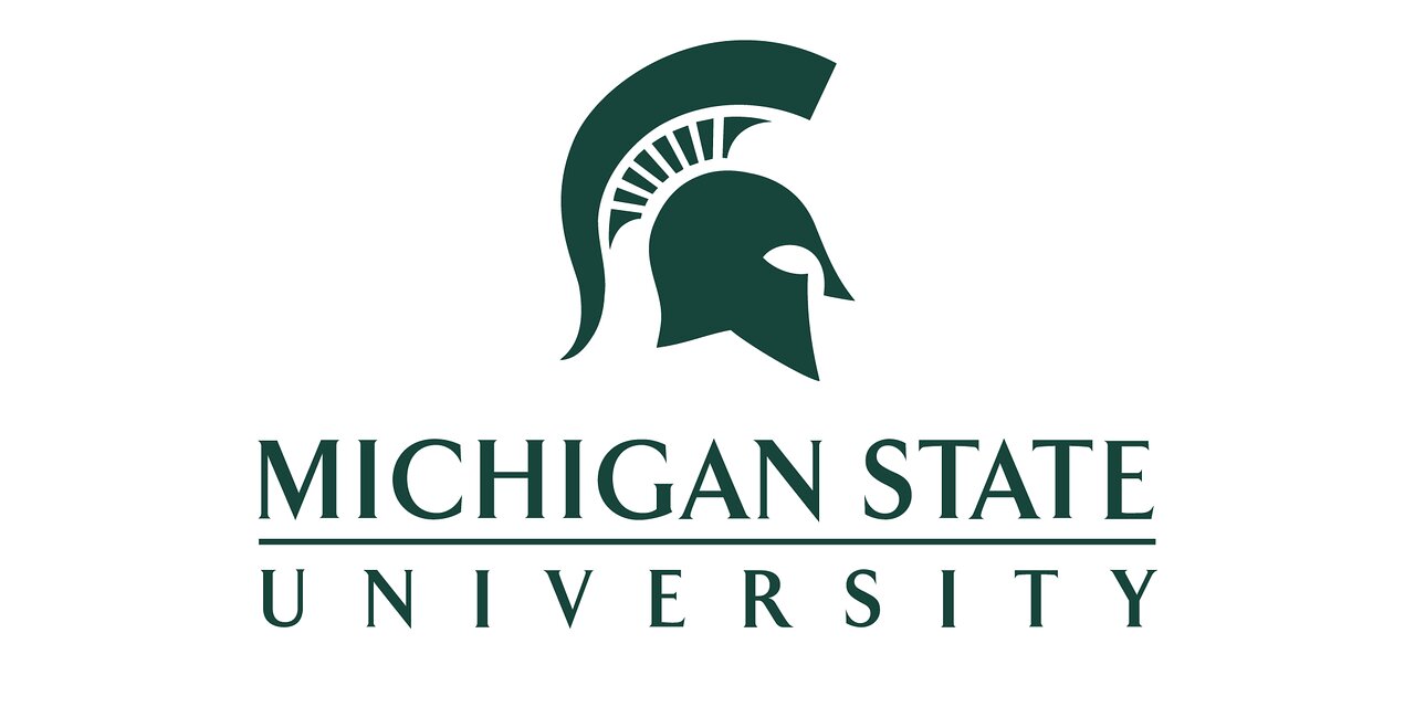 Michigan State University official logo with green Spartan helmet