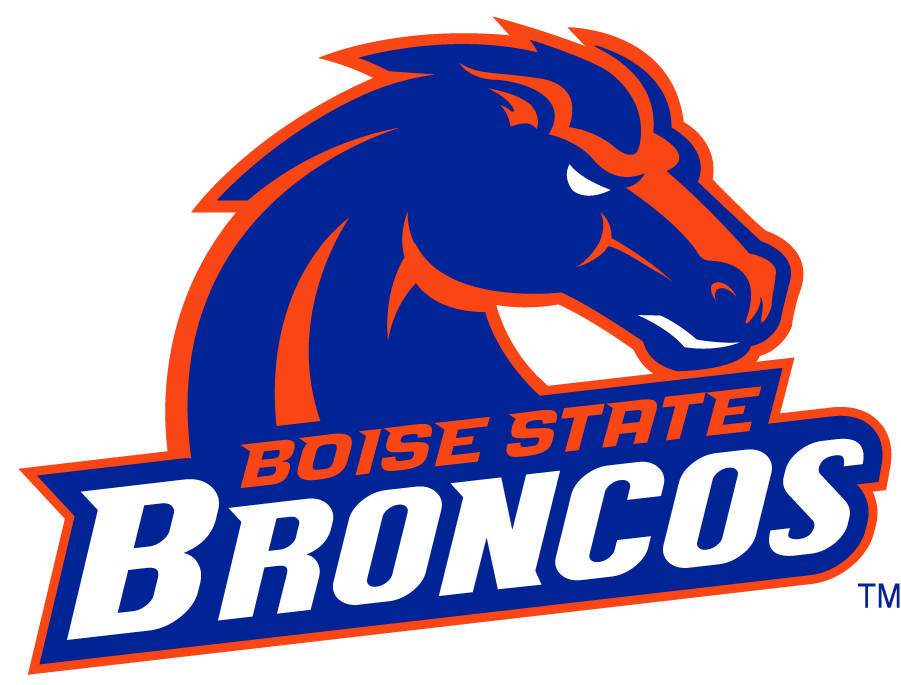 Boise State Broncos official logo with blue horse head and orange-blue color scheme