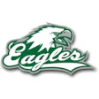 Eagles green and white logo with stylized eagle head