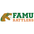 FAMU Rattlers logo with orange and green rattlesnake mascot