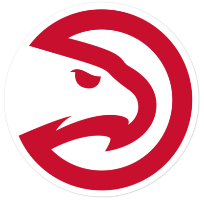 Atlanta Hawks NBA team red and white hawk head logo