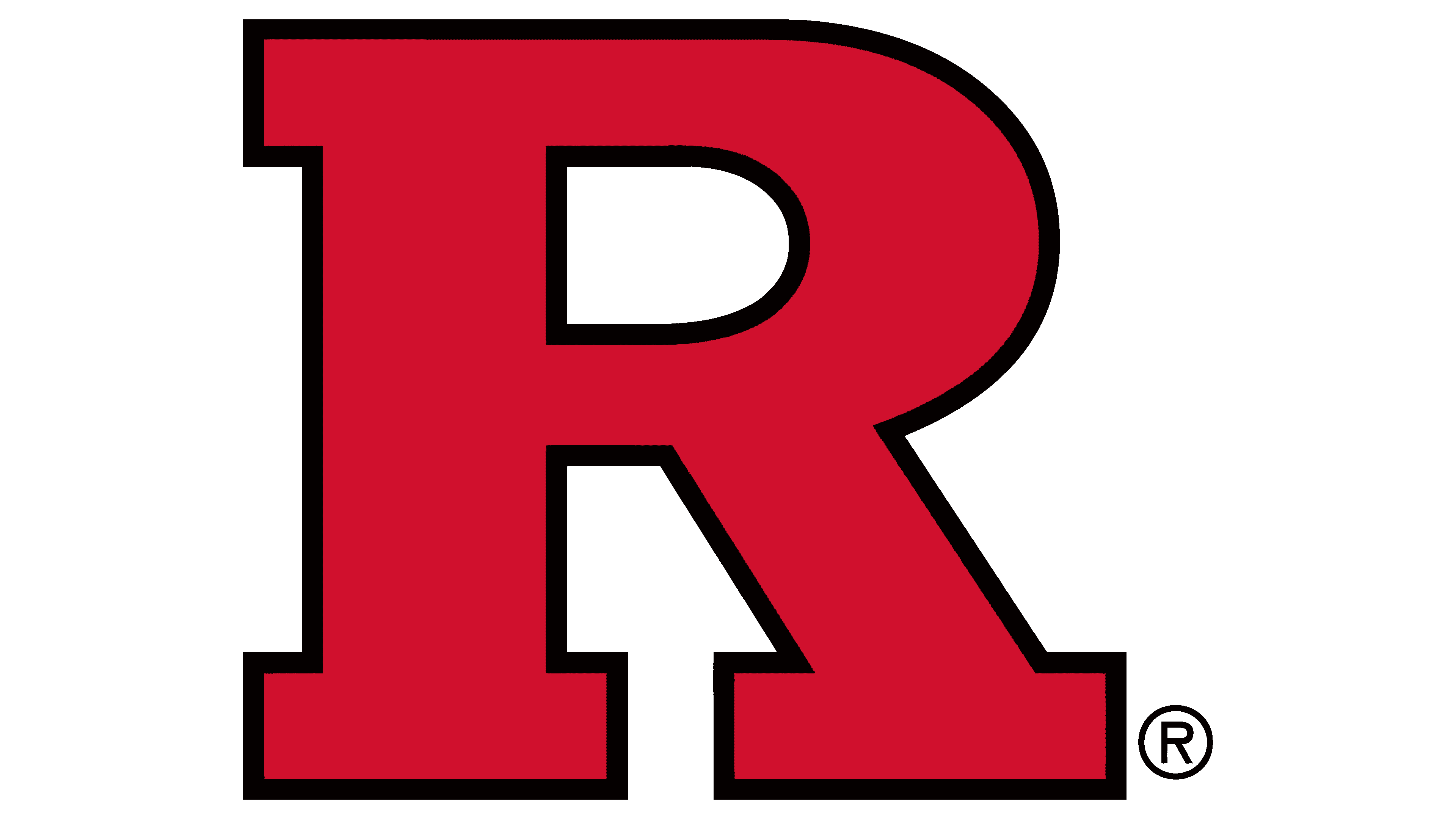 Rutgers University official red block R logo