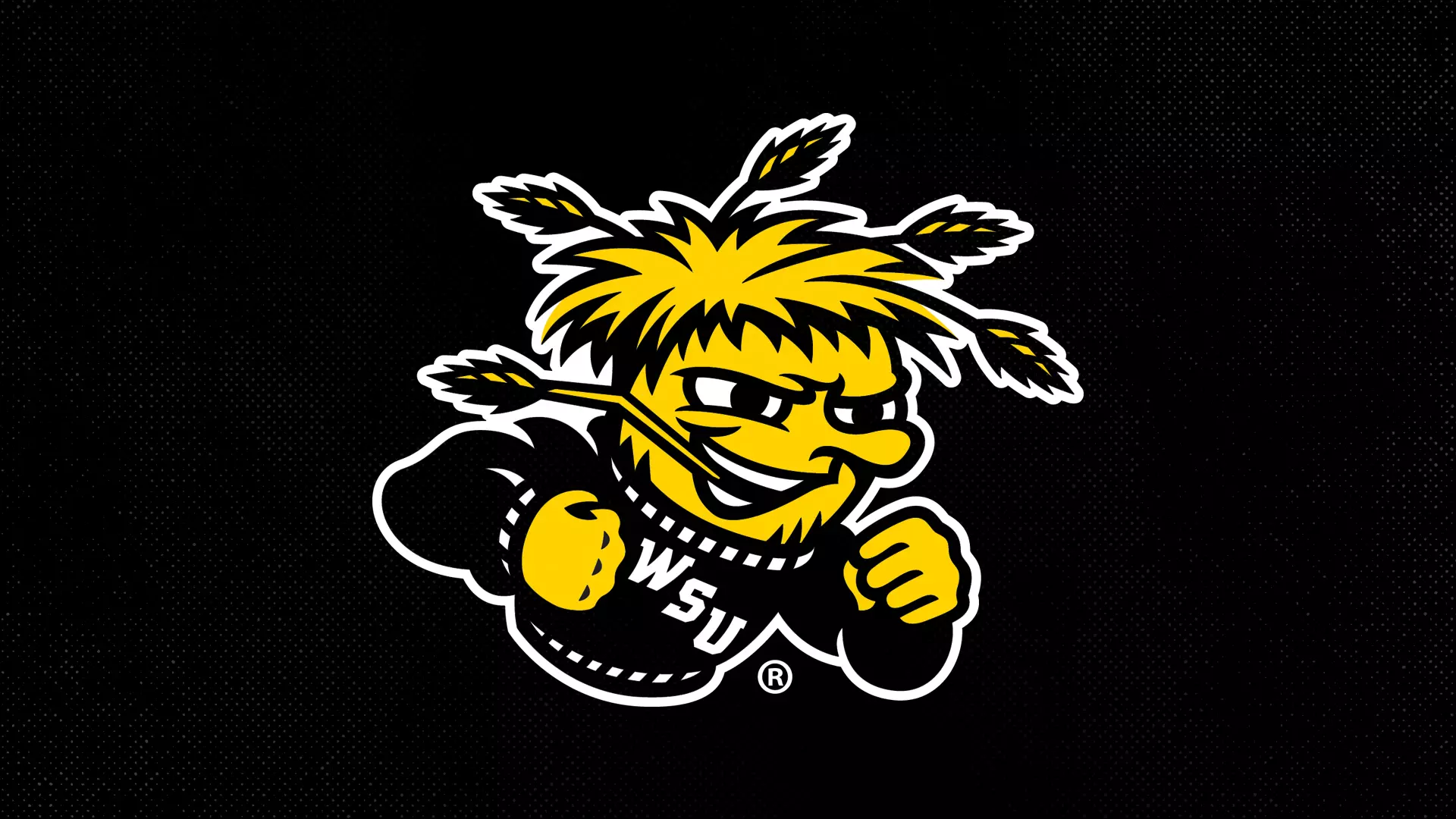 Wichita State Shockers mascot logo - yellow character in fighting stance