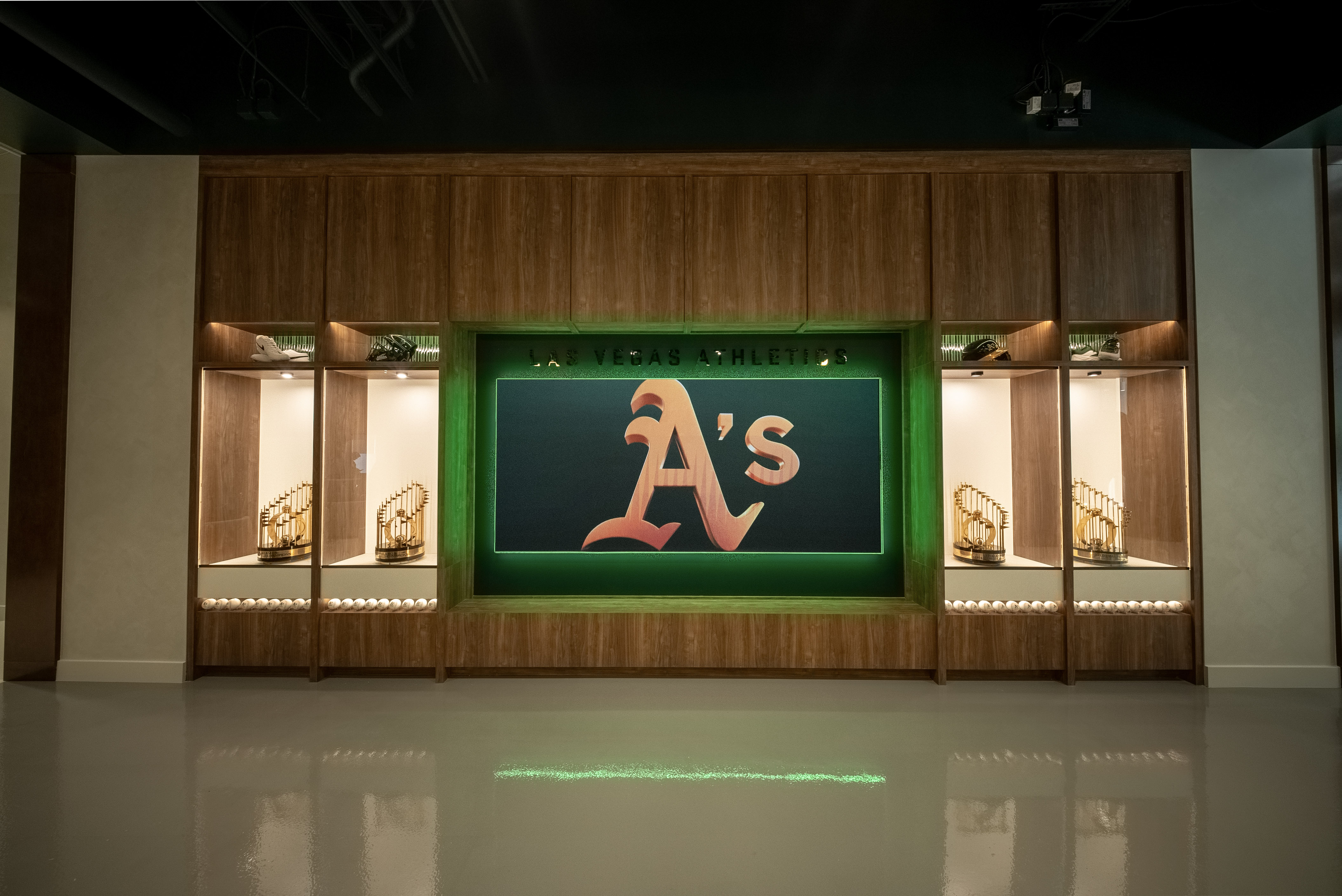 A's Exp Center Trophies Courtesty A's
