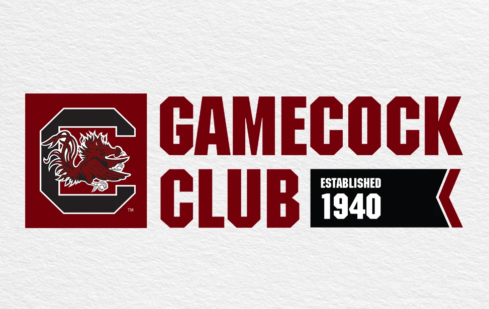 University of South Carolina Gamecock Club logo in maroon and black