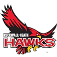 Rockwall-Heath Hawks logo: Red and black hawk with spread wings