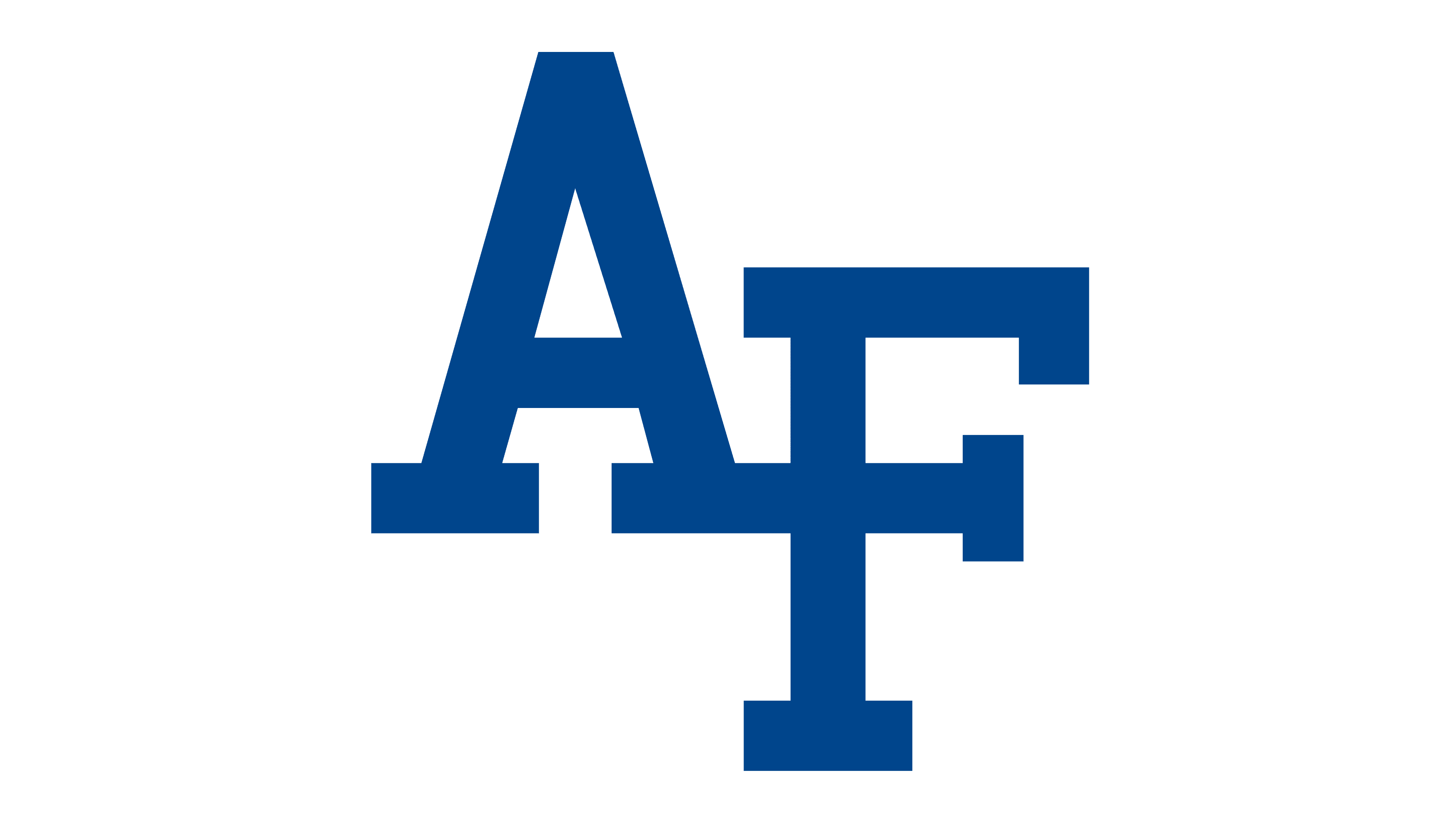 Air Force Academy logo: Blue 'AF' lettermark