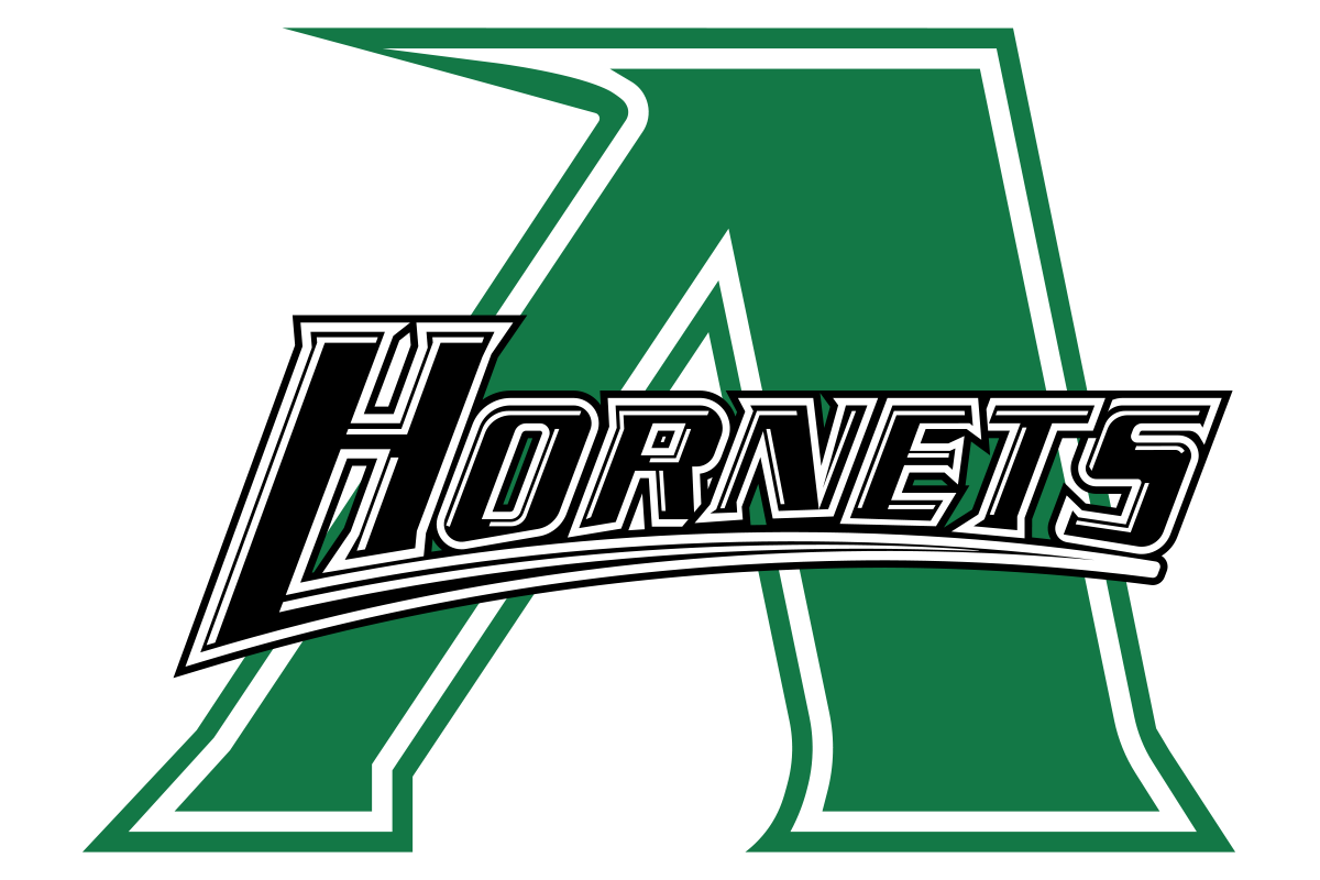 Hornets green and black team logo with stylized A