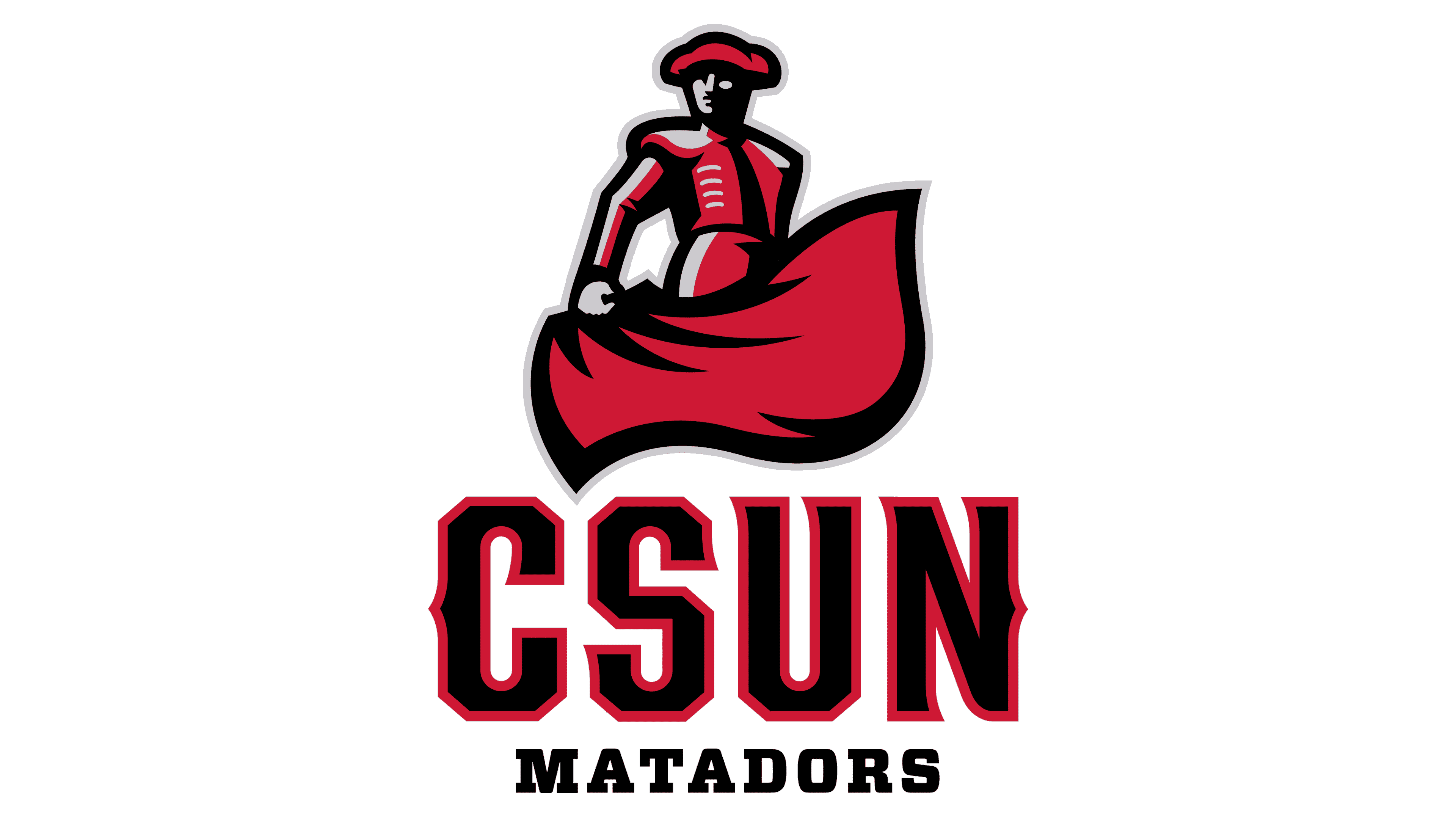 CSUN Matadors logo featuring a red-clothed matador in dynamic pose