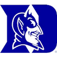Duke Blue Devils logo: Stylized blue and white devil head profile