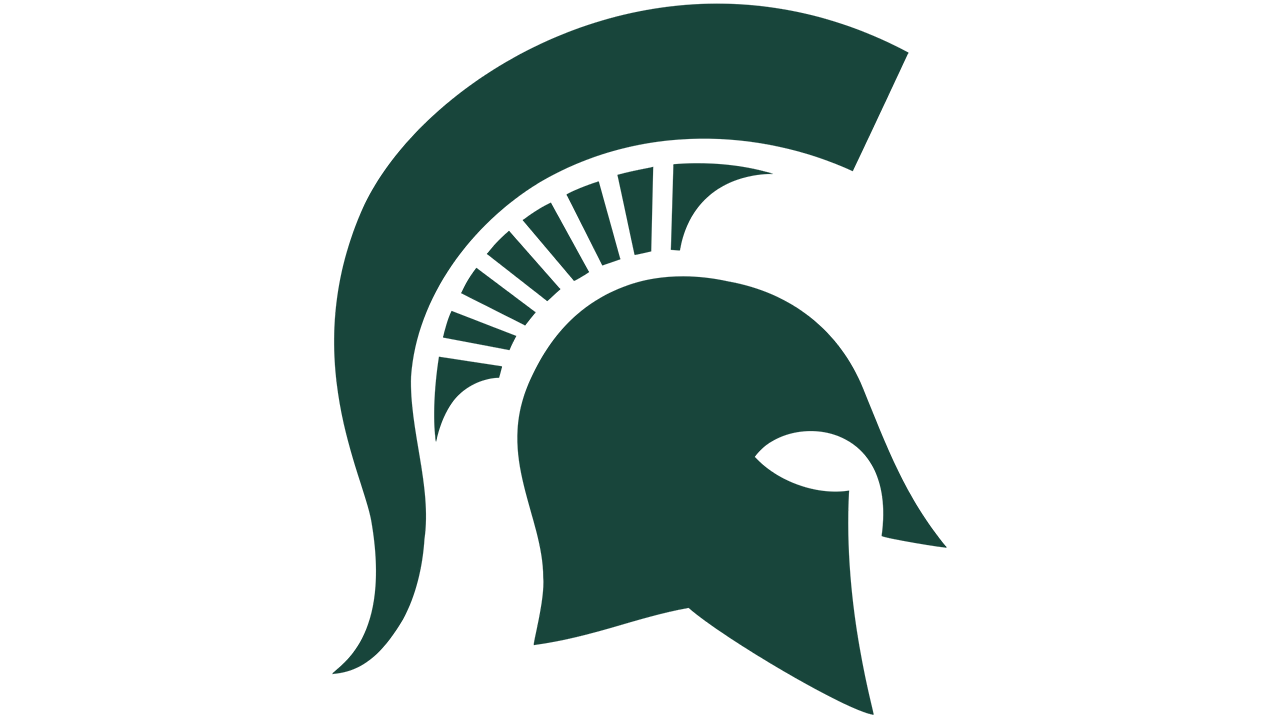 Michigan State Spartans official logo - green Spartan helmet profile