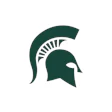 Michigan State Spartans official logo - green Spartan helmet profile