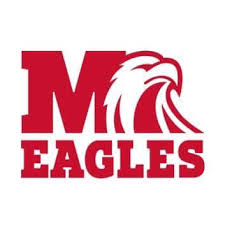 Eagles team logo with red eagle head and bold typography