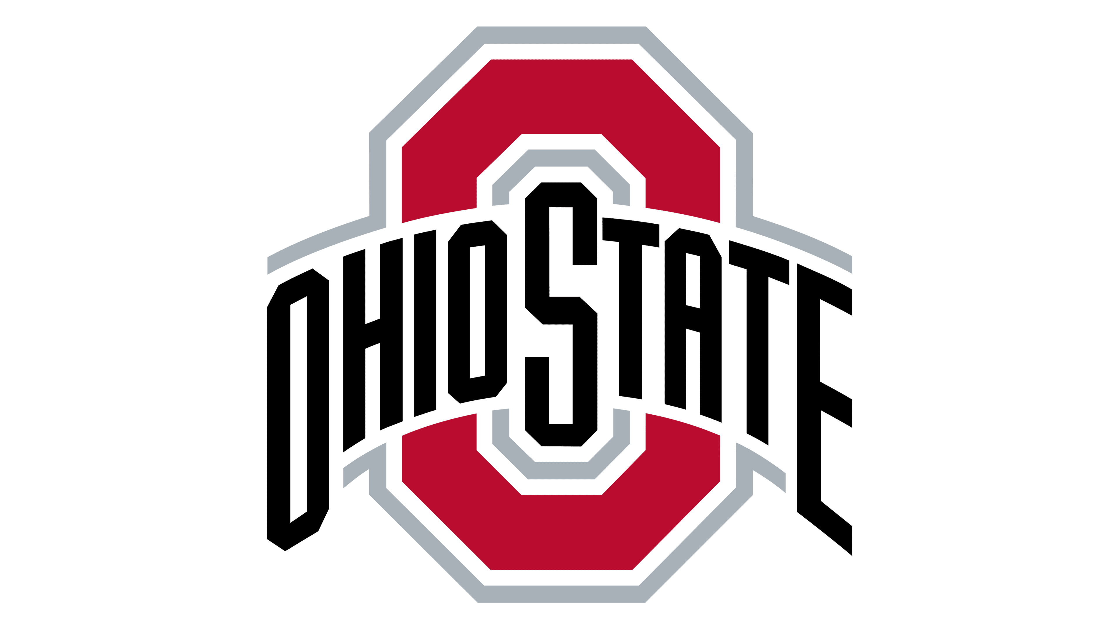 Ohio State University official logo with red and gray block O