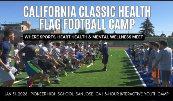 California Classic Health Flag Football Camp at Pioneer High School with youth participants