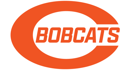 Bobcats sports team logo with orange C-shaped design