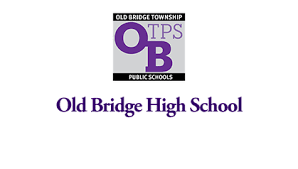 Old Bridge High School official logo with purple OB initials