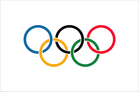 Olympic rings logo with five interlocking colored rings
