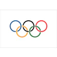 Olympic rings logo with five interlocking colored rings