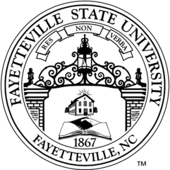 Fayetteville State University official seal with historic architectural design