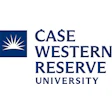 Case Western Reserve University logo with navy sunburst symbol and text