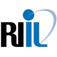 RIL corporate logo with blue and black letters and curved design