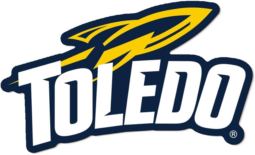 Toledo Rockets official university athletics logo in navy and yellow