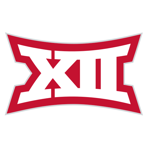 Big 12 Conference logo featuring crimson red shield with white XII text and directional arrows