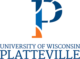 University of Wisconsin-Platteville logo with blue and orange stylized P symbol