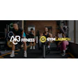 Fitness and Gym Launch logos displayed in a modern brick gym facility with diverse members exercising