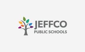 Jeffco Public Schools logo featuring a colorful tree with multi-colored leaves and gray text