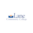 Lane Community College logo featuring blue text with an open book and sunrise symbol