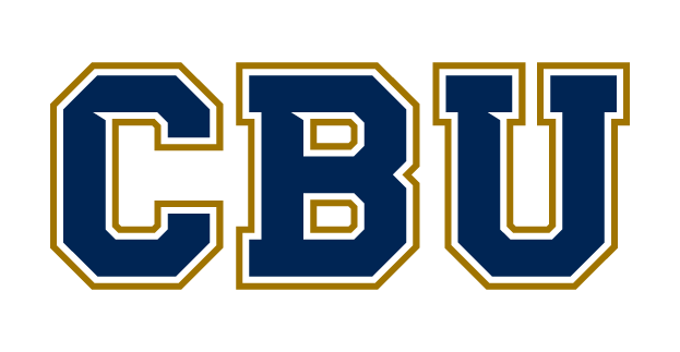CBU California Baptist University logo in navy blue and gold