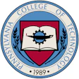 Pennsylvania College of Technology seal logo featuring an open book with gear symbol, established 1989