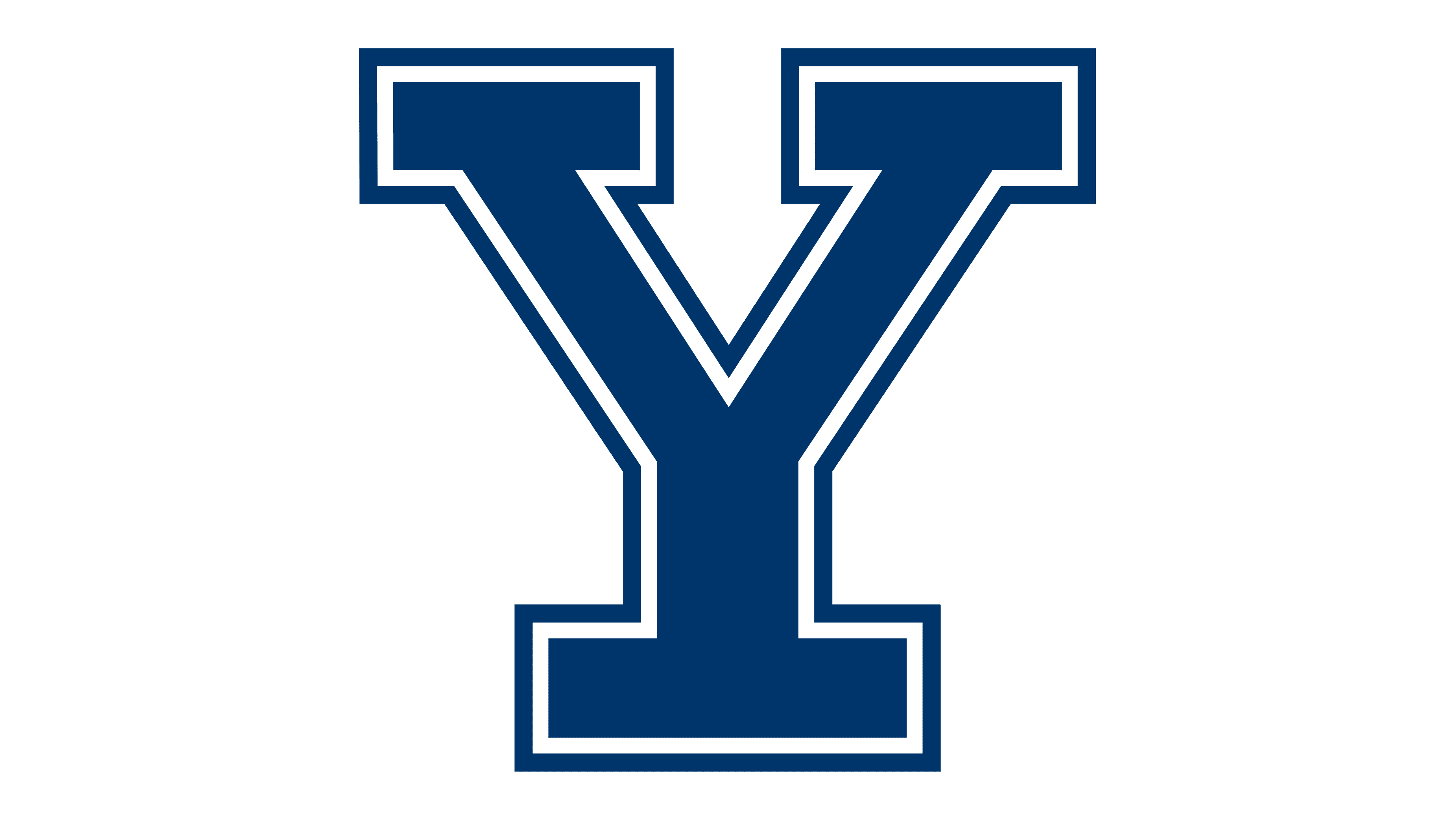 BYU Cougars navy blue Y logo with white outline