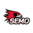 SEMO Redhawks logo featuring a red cardinal head with black accents and white text
