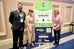 (L-R) Ruben Mejia, Executive Vice President, SportsArt Americas, Audrey Lee, Managing Editor, Athletic Business and Diane Ebner, Advertising Director, Athletic Business presented the 2025/26 Campus Challenge Sweepstakes prize packages at the NIRSA + IDEA World Conference & Expo in National Harbor, MD.
