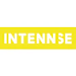 Intennse logo in white text on yellow background