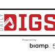 Daily Digs logo with excavator icon in red and gray, powered by Biamp 50