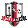 Marblehead soccer club logo featuring shield crest with oil derrick, soccer ball, and established 1976 banner