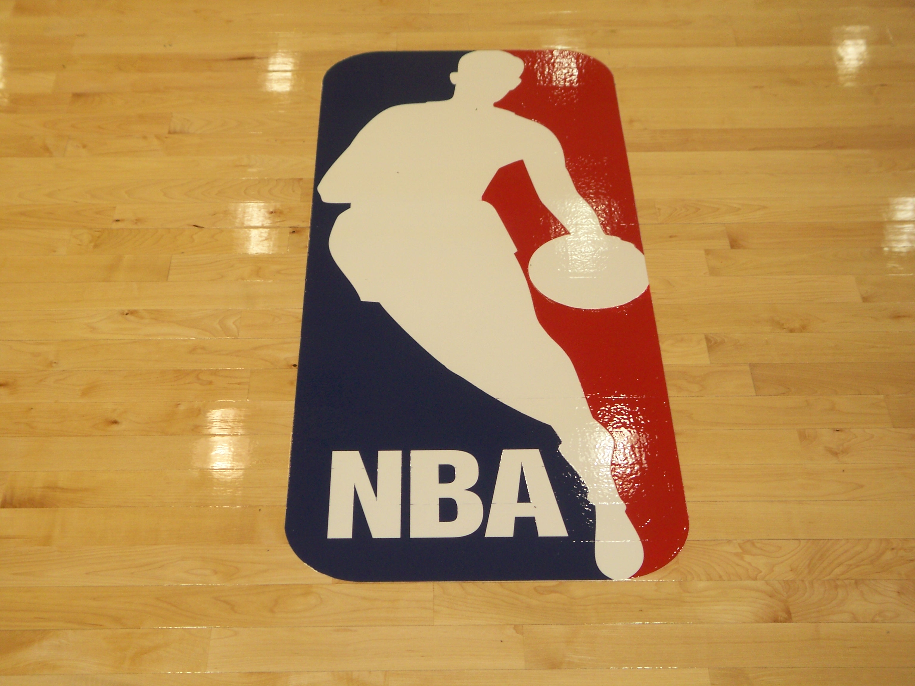 Nba Logo On Robbins Floor