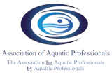 Association of Aquatic Professionals logo featuring a stylized eye symbol in blue and white concentric ovals