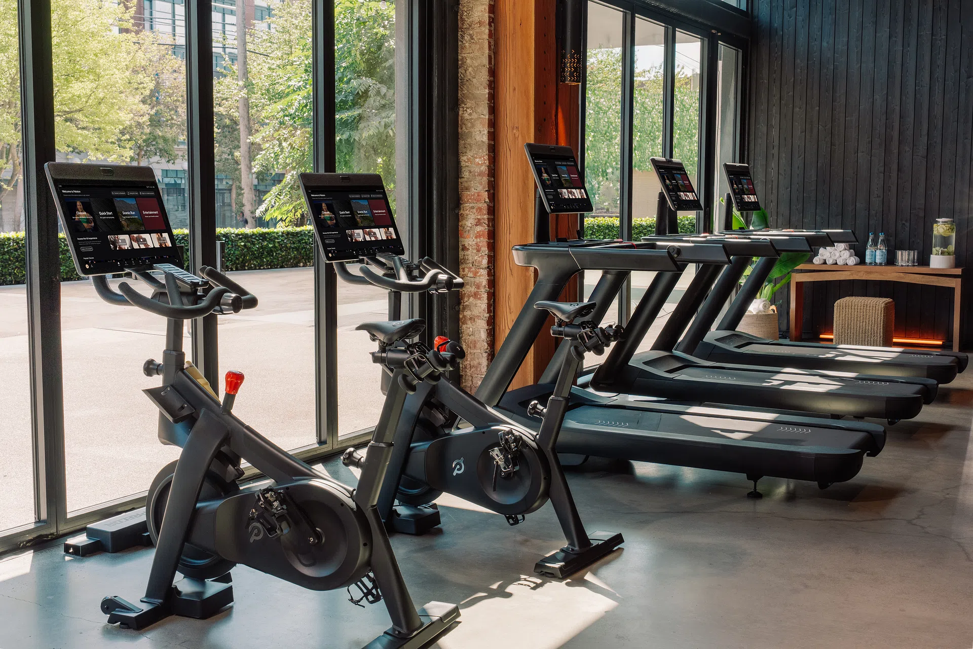 Commercial Gym Bike Tread Empty Floor