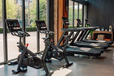 Commercial Gym Bike Tread Empty Floor